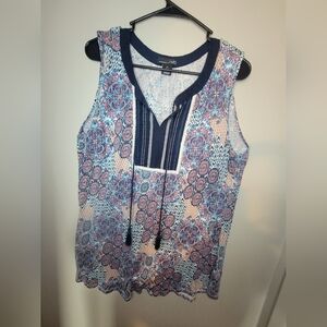 RXB Sleeveless V-Neck Womens Blouse